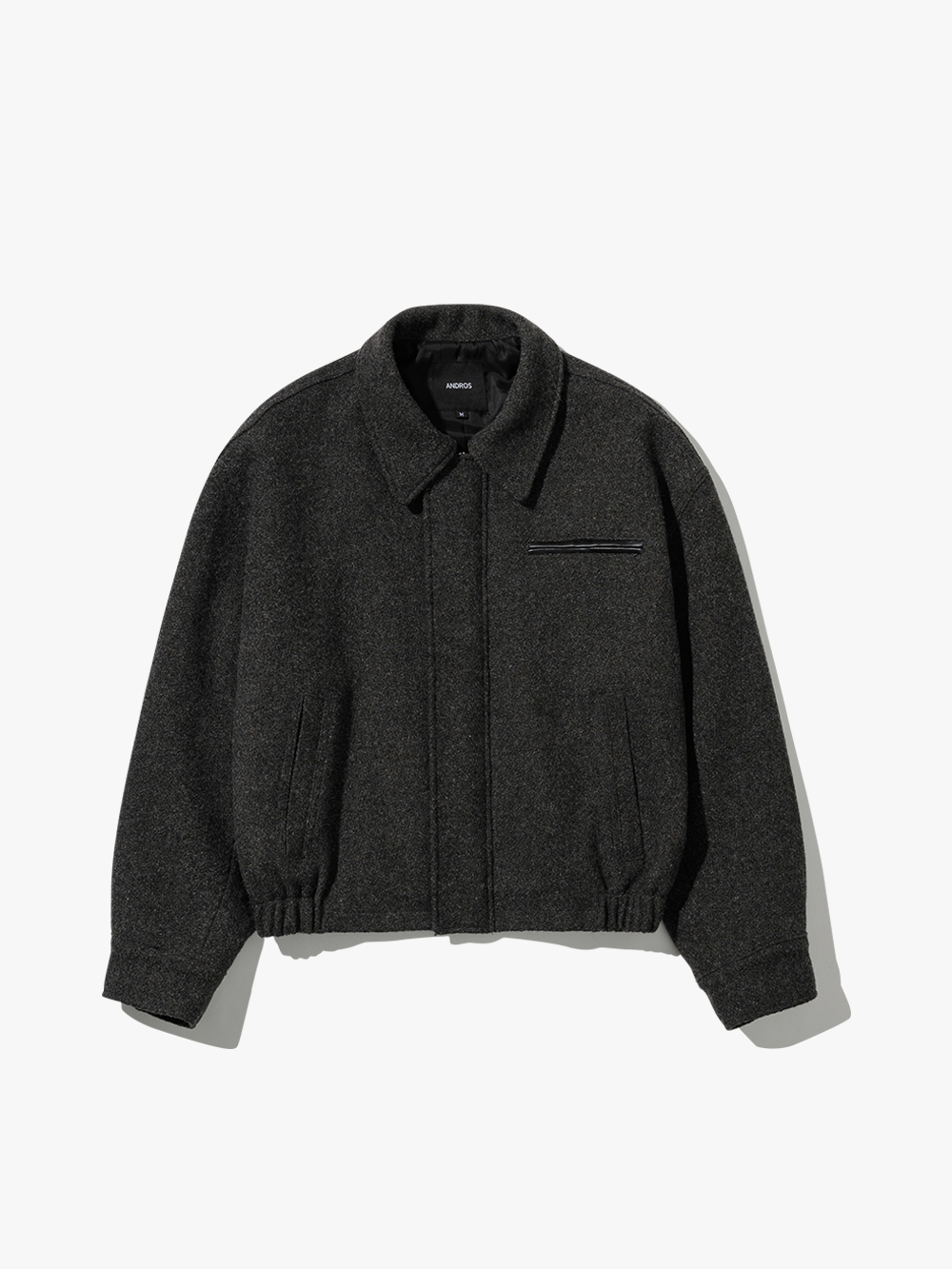 Wool Zip Jacket (Charcoal)
