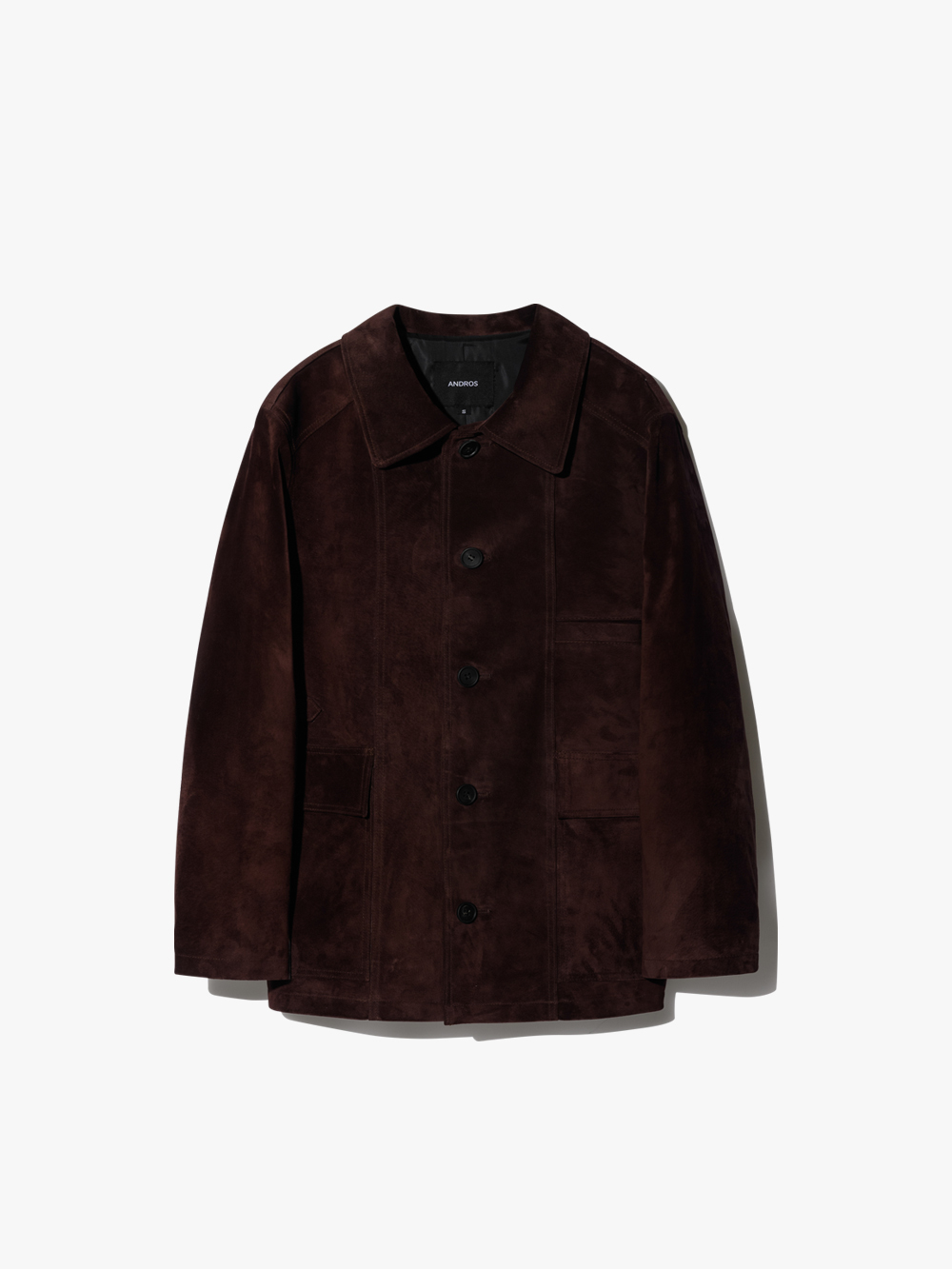 Single Suede French Coat (Deep Brown)