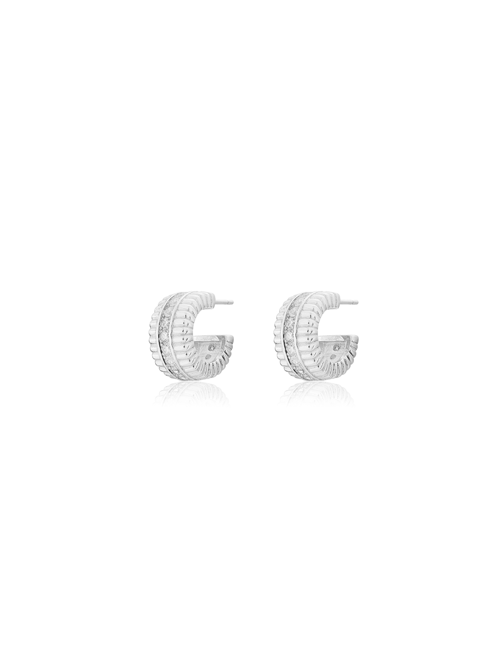 NACHT EARRING #01 (silver925/0.01ct)